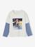 Jongensshirt met dubbele mouwen blauw+gemêleerd wit+kaki+marineblauw+nachtblauw - vertbaudet enfant 