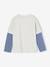 Jongensshirt met dubbele mouwen blauw+gemêleerd wit+kaki+marineblauw+nachtblauw - vertbaudet enfant 