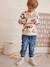 Jongensshirt in sweaterlook met print ecru+gemêleerd wit+pecannoot - vertbaudet enfant 