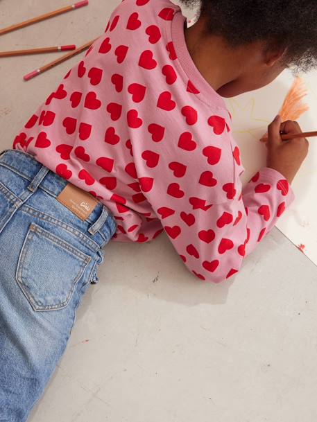 Meisjesshirt lange mouwen oudroze - vertbaudet enfant 