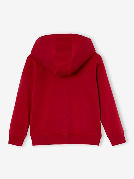 Jongenssweater met rits en capuchon Basics gemêleerd wit+okergeel+pecannoot+rood+turquoiseblauw - vertbaudet enfant 