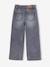 Wijde meisjesjeans blauw+denimgrijs+gebleekt denim+middenblauw+ongewassen denim+stone+zwart denim - vertbaudet enfant 