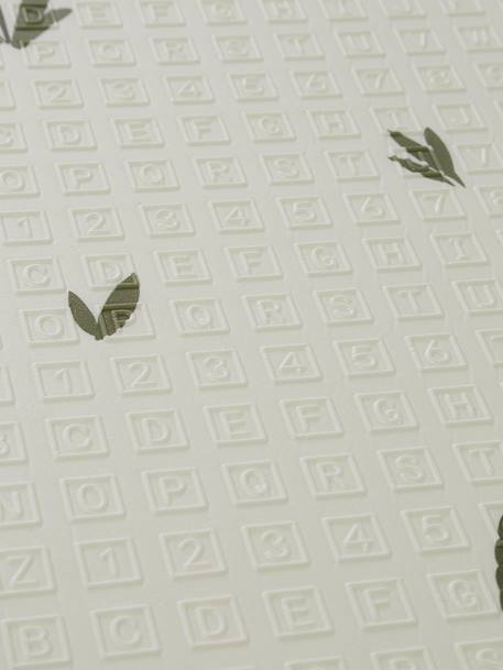 Waterdichte mat voor motoriek beige+ecru+groen+rozen - vertbaudet enfant 