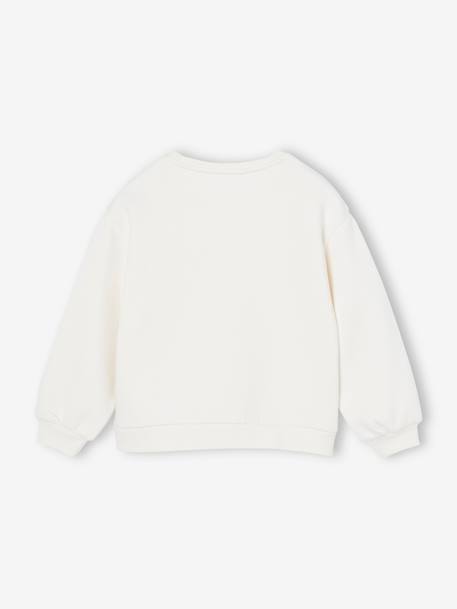Basic meisjessweater met motief antraciet+donkerpaars+inktblauw+koraal+pioenroos+salie+vanille - vertbaudet enfant 