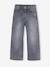 Wijde meisjesjeans blauw+denimgrijs+gebleekt denim+middenblauw+ongewassen denim+stone+zwart denim - vertbaudet enfant 