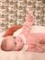 Aanpasbaar fluwelen slaappakje voor baby met kraag roze (poederkleur)+saliegroen - vertbaudet enfant 