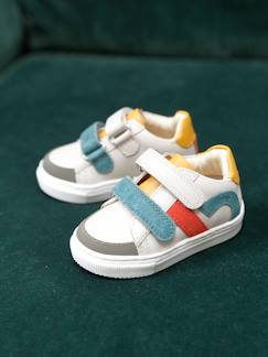 -Leren geborstelde babysneakers