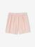 Fluwelen meisjesshort met zakken met festons marineblauw+roze (poederkleur) - vertbaudet enfant 