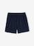 Fluwelen meisjesshort met zakken met festons marineblauw+roze (poederkleur) - vertbaudet enfant 