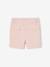 Fluwelen meisjesshort met zakken met festons marineblauw+roze (poederkleur) - vertbaudet enfant 