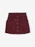 Fluwelen rok met zakjes hartjes antraciet+groenblauw+kameel+zachtpaars - vertbaudet enfant 