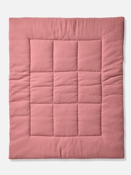 Effen bi-materiaal vloermat / boxkleed indigoblauw+okergeel+olijf+taupe+terracotta+vanille - vertbaudet enfant 
