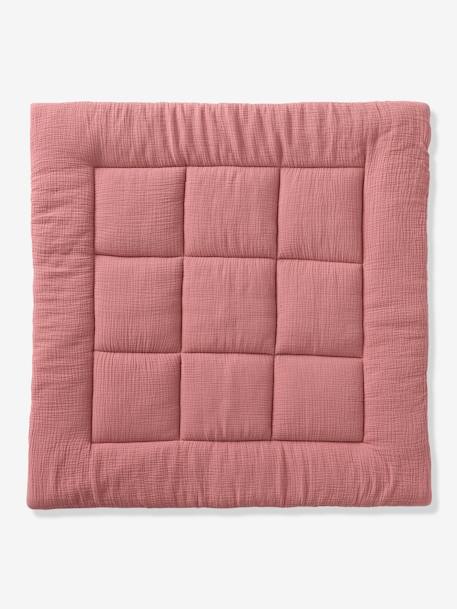 Effen bi-materiaal vloermat / boxkleed indigoblauw+okergeel+olijf+taupe+terracotta+vanille - vertbaudet enfant 