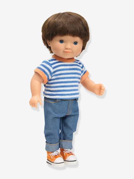 Prachtige 32 cm stylingpop DJECO 0038+geel+jeansblauw+paars+wit - vertbaudet enfant 