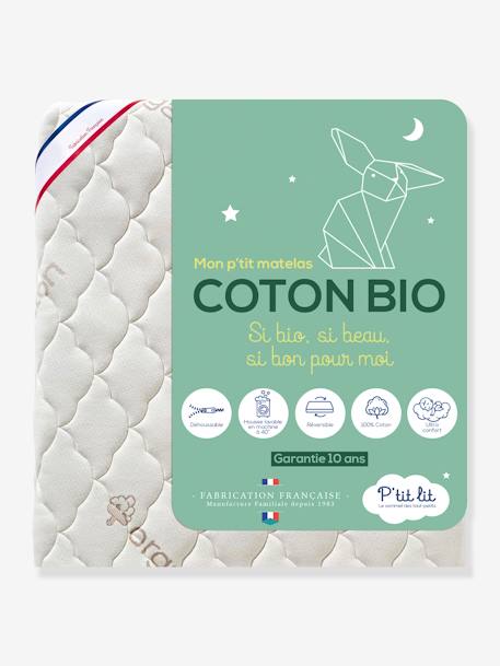 Babymatras met afneembare hoes biokatoen* wit - vertbaudet enfant 