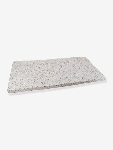 Opvouwbare matras met 2 panelen Au fil de l'Eau blauw, bedrukt - vertbaudet enfant 