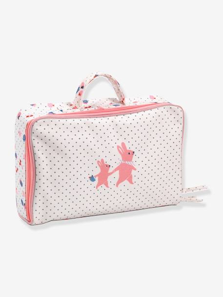 Koffer van Vanille, pop + accessoires DJECO blauw+rozen+wit - vertbaudet enfant 