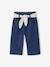 Wijde babyjeans met knoopriem ongewassen denim+stone - vertbaudet enfant 