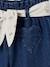 Wijde babyjeans met knoopriem ongewassen denim+stone - vertbaudet enfant 