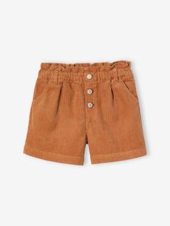 - Fluwelen short met paperbag-vorm meisjes