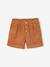 Fluwelen short met paperbag-vorm meisjes chocoladebruin+grijs+groenblauw+kameel+kaneel+zachtpaars - vertbaudet enfant 