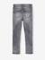 Slim meisjesjeans smal denimgrijs+donkerblauw+gebleekt denim+grijs+middenblauw - vertbaudet enfant 
