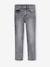 Slim meisjesjeans smal denimgrijs+donkerblauw+gebleekt denim+grijs+middenblauw - vertbaudet enfant 