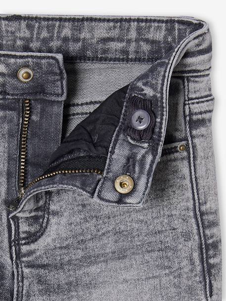 Slim meisjesjeans smal denimgrijs+donkerblauw+gebleekt denim+grijs+middenblauw - vertbaudet enfant 