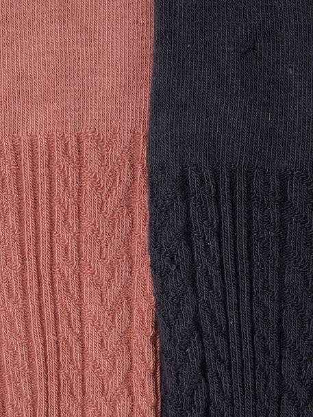 Set van 2 gebreide maillots voor meisjes aubergine+rouge - vertbaudet enfant 