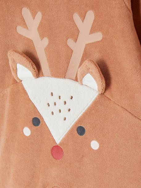 Kerstset Rendier pyjama + slabbetje voor baby's pecannoot - vertbaudet enfant 