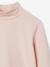 Set van 3 T-shirts BASICS met opstaande kraag voor meisjes rozenhout+zachtpaars - vertbaudet enfant 