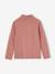Set van 3 T-shirts BASICS met opstaande kraag voor meisjes rozenhout+zachtpaars - vertbaudet enfant 