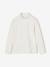 Set van 3 T-shirts BASICS met opstaande kraag voor meisjes rozenhout+zachtpaars - vertbaudet enfant 