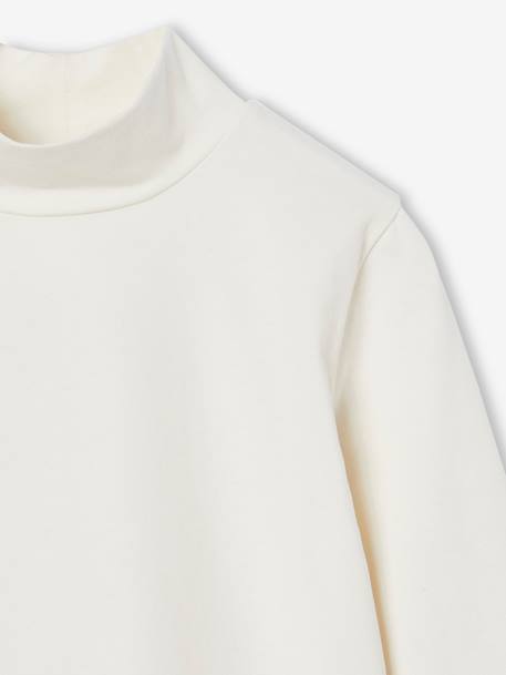 Set van 3 T-shirts BASICS met opstaande kraag voor meisjes rozenhout+zachtpaars - vertbaudet enfant 
