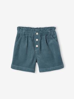 - Fluwelen short met paperbag-vorm meisjes