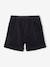 Fluwelen short met elastische tailleband antraciet - vertbaudet enfant 