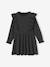 Glanzende jersey jurk antraciet - vertbaudet enfant 