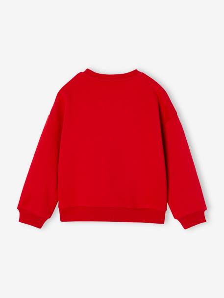 Kerstsweater voor meisjes met lovertjes antraciet+rood - vertbaudet enfant 