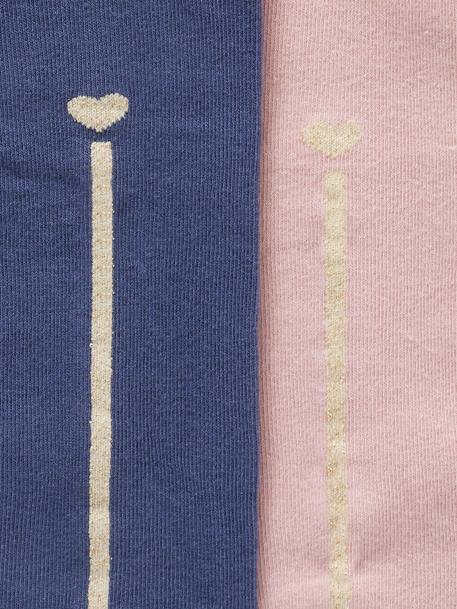 2 paar maillots met lurex gemêleerd grijs+indigoblauw - vertbaudet enfant 