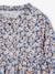 Jurk met all-over motief met knoopsluiting aan de voorkant indigoblauw+marineblauw+oudroze+saliegroen+vanille - vertbaudet enfant 