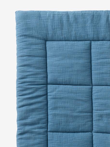 Effen bi-materiaal vloermat / boxkleed indigoblauw+okergeel+olijf+taupe+terracotta+vanille - vertbaudet enfant 