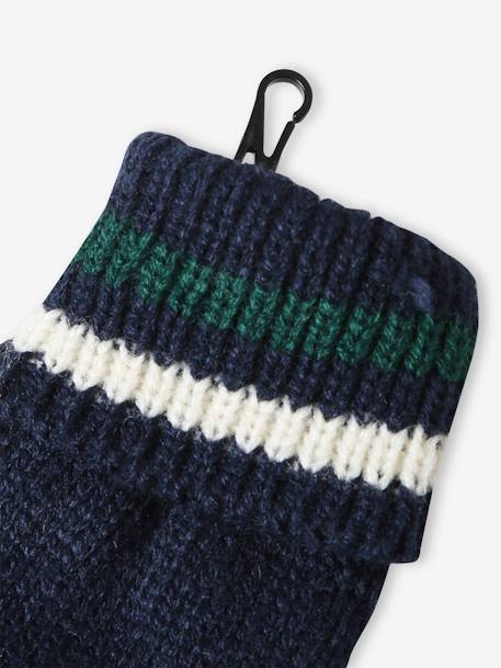 Jongensset muts + snood + handschoenen marineblauw - vertbaudet enfant 