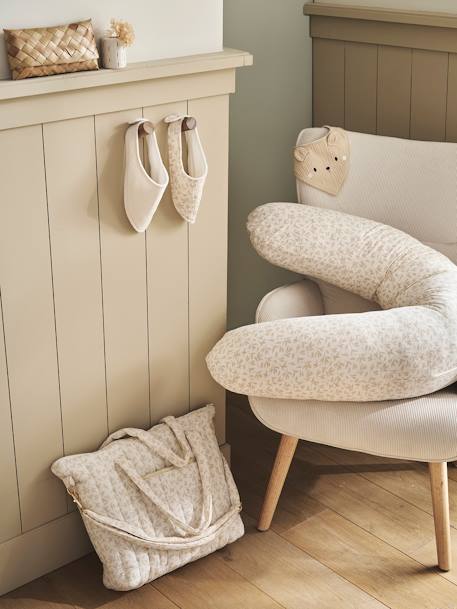 Luiertas Pluim beige, bedrukt+IVOOR MET PRINT+plantaardig ivoor+vanille+wit, bedrukt - vertbaudet enfant 