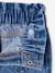Paperbag jeans meisjes zakken hartjes denimgrijs+middenblauw+ongewassen denim - vertbaudet enfant 