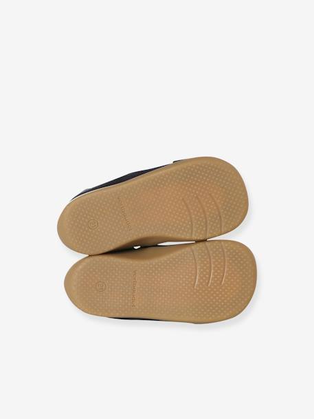Soepel leren laarzen met rits en elastiek beige+kameel+marineblauw - vertbaudet enfant 