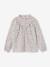 Blouse met hoge kraag met bloemenprint meisjes ecru - vertbaudet enfant 