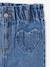 Paperbag jeans meisjes zakken hartjes denimgrijs+middenblauw+ongewassen denim - vertbaudet enfant 