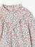 Blouse met hoge kraag met bloemenprint meisjes ecru - vertbaudet enfant 