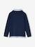 Gestreepte polo jongens effect 2-in-1 6680+donkerblauw+Engels groen+marineblauw+rood gestreept - vertbaudet enfant 