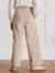 Wijde broek CYRILLUS beige+framboos+marineblauw - vertbaudet enfant 